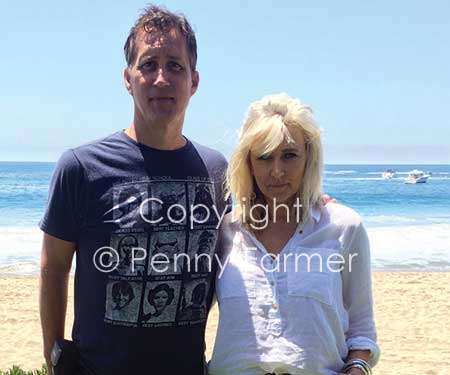 Russell Boston and Penny in Emerald Bay, Laguna, California. July 2017.